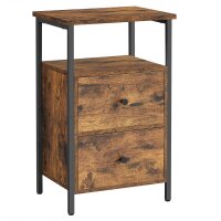 VASAGLE Nachttisch rechteckig MDF-Platte braun 38,0 x 28,0 x 60,0 cm, 1 St.