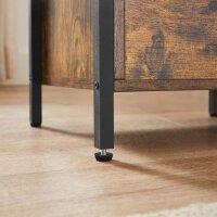 VASAGLE Nachttisch rechteckig MDF-Platte braun 38,0 x 28,0 x 60,0 cm, 1 St.