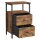 VASAGLE Nachttisch rechteckig MDF-Platte braun 38,0 x 28,0 x 60,0 cm, 1 St.
