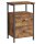 VASAGLE Nachttisch rechteckig MDF-Platte braun 38,0 x 28,0 x 60,0 cm, 1 St.