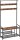 VASAGLE Garderobenbank mit Haken und Schuhrost HSR409B01 braun, schwarz Metall 85,0 cm