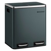 SONGMICS Mülltrenner 2x 15,0 l grüngrau, 1 St.