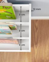 SONGMICS Kinderregal weiß 62,5 x 29,5 x 70,0 cm, 1 St.