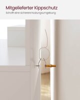 VASAGLE Schminktisch rechteckig Melamin, Spanplatte weiß 80,0 x 40,0 x 132,0 cm, 1 St.