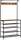 VASAGLE Garderobenbank mit Haken und Schuhrost HSR408B01 braun, schwarz Metall 80,0 cm