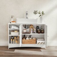 VASAGLE Waschtischunterschrank ohne Waschbecken weiß 90,0 cm 30,0 cm