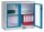 CP Stahlschrank 8821-055 S10201 lichtgrau, lichtblau, Acrylglas 1 Fachboden 93,0 x 50,0 x 100,0 cm, aufgebaut, 1 St.
