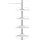 SONGMICS Teleskop-Duschregal BCB02SW weiß 25,0 x 35,0 x 85,0 - 300,5 cm