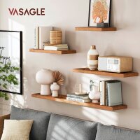 VASAGLE Wandregal braun 40,0 x 20,0 x 3,8 cm, 1 St.