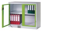 CP Stahlschrank 8821-055 S10202 Acrylglas, clowngrün, lichtgrau 1 Fachboden 93,0 x 50,0 x 100,0 cm, aufgebaut, 1 St.