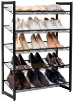 SONGMICS Schuhregal schwarz 74,0 x 30,7 x 104,0 cm, 1 St.