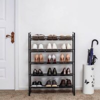 SONGMICS Schuhregal schwarz 74,0 x 30,7 x 104,0 cm, 1 St.
