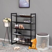 SONGMICS Schuhregal schwarz 74,0 x 30,7 x 104,0 cm, 1 St.