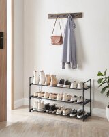 SONGMICS Schuhregal schwarz 92,0 x 30,0 x 54,0 cm, 1 St.