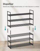 SONGMICS Schuhregal schwarz 92,0 x 30,0 x 54,0 cm, 1 St.