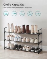 SONGMICS Schuhregal schwarz 92,0 x 30,0 x 54,0 cm, 1 St.