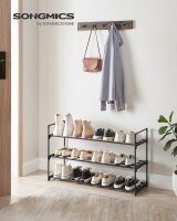 SONGMICS Schuhregal schwarz 92,0 x 30,0 x 54,0 cm, 1 St.