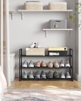 SONGMICS Schuhregal schwarz 92,0 x 30,0 x 54,0 cm, 1 St.