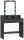 VASAGLE Schminktisch rechteckig Melamin, Spanplatte schwarz 80,0 x 40,0 x 145,0 cm, 1 St.