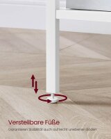 VASAGLE Nachttisch rechteckig MDF-Platte weiß 35,0 x 35,0 x 70,0 cm, 1 St.