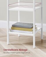 VASAGLE Nachttisch rechteckig MDF-Platte weiß 35,0 x 35,0 x 70,0 cm, 1 St.