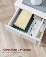 VASAGLE Nachttisch rechteckig MDF-Platte weiß 35,0 x 35,0 x 70,0 cm, 1 St.