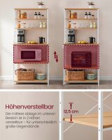 VASAGLE Küchen-Organizer hellbraun 80,0 x 40,0 x 167,0 cm, 1 St.