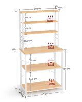 VASAGLE Küchen-Organizer hellbraun 80,0 x 40,0 x...