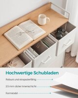 SONGMICS Kommode, LTS523W57 creme-weiß 98,0 x 28,5 x 85,0 cm, 1 St.