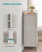 SONGMICS Kommode, LTS523W57 creme-weiß 98,0 x 28,5 x 85,0 cm, 1 St.