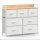 SONGMICS Kommode, LTS523W57 creme-weiß 98,0 x 28,5 x 85,0 cm, 1 St.
