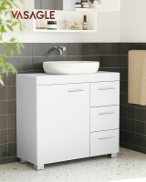 VASAGLE Waschbeckenunterschrank weiß 70,0 x 30,0 x 64,0 cm