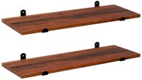 SONGMICS Wandregale-Set braun, schwarz 60,0 x 20,0 x 7,0...