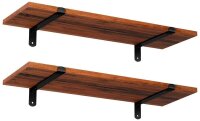 SONGMICS Wandregale-Set braun, schwarz 60,0 x 20,0 x 7,0 cm, 1 St.