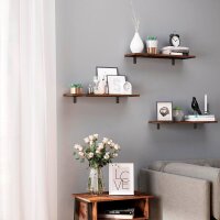 SONGMICS Wandregale-Set braun, schwarz 60,0 x 20,0 x 7,0 cm, 1 St.