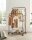SONGMICS Rollgarderobe schwarz Metall 92,5 x 142,0/158,0 cm, 1 St.