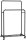 SONGMICS Rollgarderobe schwarz Metall 92,5 x 142,0/158,0 cm, 1 St.