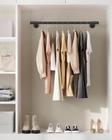 SONGMICS Wandgarderobe schwarz Metall 84,0 x 7,0 cm, 1 St.