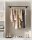 SONGMICS Wandgarderobe schwarz Metall 84,0 x 7,0 cm, 1 St.