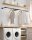 SONGMICS Wandgarderobe schwarz Metall 84,0 x 7,0 cm, 1 St.