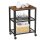 VASAGLE Servierwagen braun, schwarz 60,0 x 40,0 x 77,5 cm