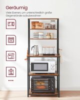 VASAGLE Küchen-Organizer vintage-braun 60,0 x 40,0 x 167,0 cm, 1 St.
