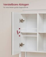 VASAGLE Spiegelschrank weiß 70,0 x 14,5 x 70,0 cm