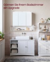 VASAGLE Spiegelschrank weiß 70,0 x 14,5 x 70,0 cm