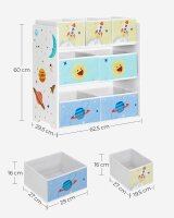 SONGMICS Kinderregal weiß 62,5 x 29,5 x 60,0 cm, 1 St.