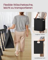 VASAGLE Wäschekorb braun, schwarz, 1 St.