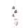 SONGMICS Teleskop-Duschregal BCB001A weiß 25,0 x 35,0 x 85,0 - 300,5 cm