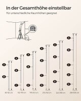 SONGMICS Teleskop-Duschregal schwarz 25,0 x 35,0 x 85,0 - 300,5 cm