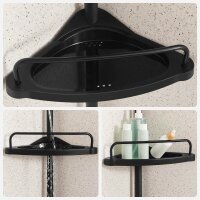 SONGMICS Teleskop-Duschregal schwarz 25,0 x 35,0 x 85,0 - 300,5 cm