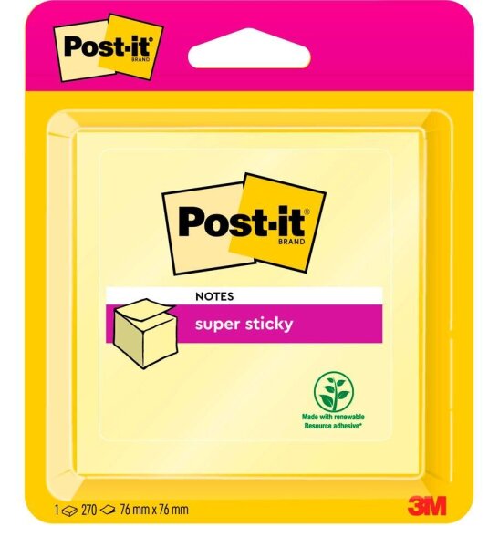 Post-it® Super Sticky Haftnotizen extrastark 2014-SCY gelb, 1 St.